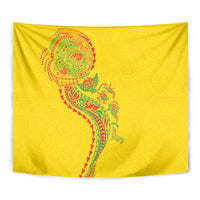 Hawaiian Kakau Tribal Sea Animals Tattoos Tapestry Kanaka Maoli Flag Color Inspired LT03 - Polynesian Pride