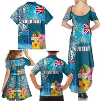 Personalised Tuvalu Independence Day Family Matching Summer Maxi Dress and Hawaiian Shirt Tuvaluan Tribal Flag Style LT03 - Polynesian Pride