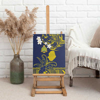 Niue Independence Day Canvas Wall Art Hiapo Pattern Fiti Pua and Uga