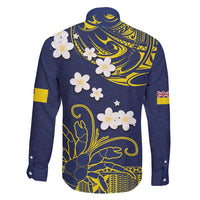 Niue Independence Day Family Matching Summer Maxi Dress and Hawaiian Shirt Hiapo Pattern Fiti Pua and Uga LT03 - Polynesian Pride