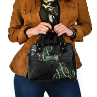 Traditional Art Hawaiian Kakau Tattoos Shoulder Handbag Green Color - Polynesian Pride