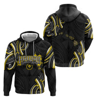 Traditional Art Hawaiian Kakau Tattoos Hoodie Yellow Color - Polynesian Pride