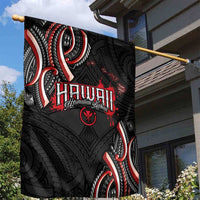 Traditional Art Hawaiian Kakau Tattoos Garden Flag Red Color LT03 - Polynesian Pride