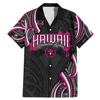 Traditional Art Hawaiian Kakau Tattoos Family Matching Mermaid Dress and Hawaiian Shirt Pink Color LT03 Dad's Shirt - Short Sleeve Pink - Polynesian Pride