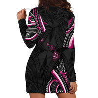 Traditional Art Hawaiian Kakau Tattoos Hoodie Dress Pink Color - Polynesian Pride