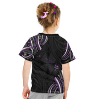 Traditional Art Hawaiian Kakau Tattoos Kid T Shirt Purple Color - Polynesian Pride