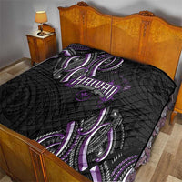 Traditional Art Hawaiian Kakau Tattoos Quilt Purple Color LT03 - Polynesian Pride