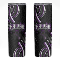 Traditional Art Hawaiian Kakau Tattoos Skinny Tumbler Purple Color LT03 Purple - Polynesian Pride