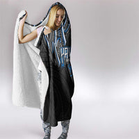 Traditional Art Hawaiian Kakau Tattoos Hooded Blanket Blue Color LT03 - Polynesian Pride