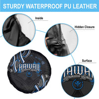 Traditional Art Hawaiian Kakau Tattoos Spare Tire Cover Blue Color LT03 - Polynesian Pride