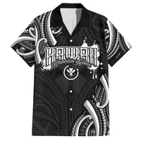 Traditional Art Hawaiian Kakau Tattoos Family Matching Long Sleeve Bodycon Dress and Hawaiian Shirt White LT03 Dad's Shirt - Short Sleeve White - Polynesian Pride