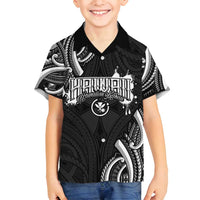 Traditional Art Hawaiian Kakau Tattoos Family Matching Summer Maxi Dress and Hawaiian Shirt White LT03 Son's Shirt White - Polynesian Pride