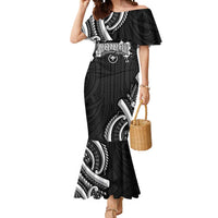 Traditional Art Hawaiian Kakau Tattoos Mermaid Dress White LT03 Women White - Polynesian Pride