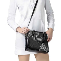 Traditional Art Hawaiian Kakau Tattoos Shoulder Handbag White - Polynesian Pride