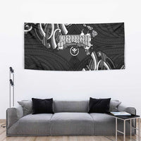 Traditional Art Hawaiian Kakau Tattoos Tapestry White - Polynesian Pride