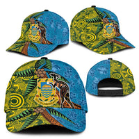 Tuvalu and Australia Together Classic Cap Tapa Pattern and Aboriginal mix Culture