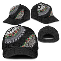 Fiji Hibiscus Classic Cap Tapa Masi Motifs with Tropical Plants
