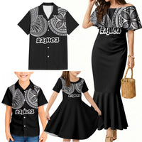 Samoa Traditional Tattoo Family Matching Mermaid Dress and Hawaiian Shirt Tribal Tatau Pattern