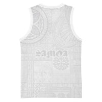 Samoa Lotu Tamaiti Basketball Jersey Tribal Tatau with Siapo Pattern