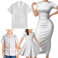 Samoa Lotu Tamaiti Family Matching Short Sleeve Bodycon Dress and Hawaiian Shirt Tribal Tatau with Siapo Pattern