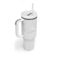 Samoa Lotu Tamaiti Tumbler With Handle Tribal Tatau with Siapo Pattern