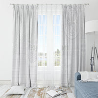 Samoa Lotu Tamaiti Window Curtain Tribal Tatau with Siapo Pattern