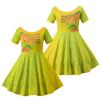 Hawaiian Mango Family Matching Short Sleeve Bodycon Dress and Hawaiian Shirt Polynesian Art Pattern and Kakau Tattoo
