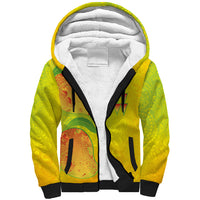 Hawaiian Mango Sherpa Hoodie Polynesian Art Pattern and Kakau Tattoo