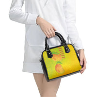 Hawaiian Mango Shoulder Handbag Polynesian Art Pattern and Kakau Tattoo