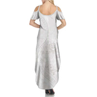 Tonga Faka Sepitema Family Matching Summer Maxi Dress and Hawaiian Shirt Ngatu Pattern with Plumeria and Hibiscus LT03 - Polynesian Pride