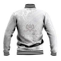 Tonga Faka Sepitema Baseball Jacket Ngatu and Floral Pattern with Blooming Hibiscus