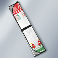 Hawaiian Mele Kalikimaka Auto Sun Shade Funny Pineapple Surfing with Map Christmas Stripe Elements