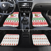 Hawaiian Mele Kalikimaka Car Mats Funny Pineapple Surfing with Map Christmas Stripe Elements