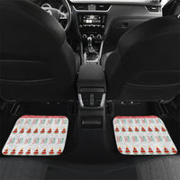 Hawaiian Mele Kalikimaka Car Mats Funny Pineapple Surfing with Map Christmas Stripe Elements