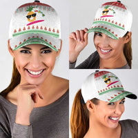 Hawaiian Mele Kalikimaka Classic Cap Funny Pineapple Surfing with Map Christmas Stripe Elements