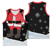 Polynesian Santa Claus Costume Funny Basketball Jersey