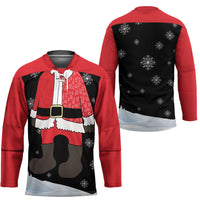 Polynesian Santa Claus Costume Funny Hockey Jersey