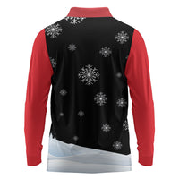 Polynesian Santa Claus Costume Funny Long Sleeve Polo Shirt