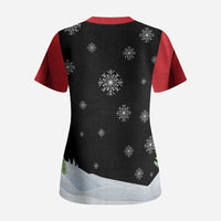 Polynesian Santa Claus Costume Funny Scrub Top