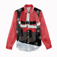 Polynesian Santa Claus Costume Funny Women Casual Shirt