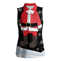 Polynesian Santa Claus Costume Funny Women Sleeveless Polo Shirt