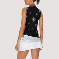 Polynesian Santa Claus Costume Funny Women Sleeveless Polo Shirt