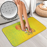 Hawaiian Mango Mele Kalikimaka Bathroom Set Santa Claus Surfing with Turtle Mango Christmas