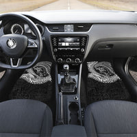 Hawaiian Turtle and Shark Car Mats Kakau Tribal with Polynesian Pattern Black Color