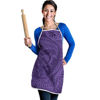 Hawaiian Turtle and Shark Apron Kakau Tribal with Polynesian Pattern Purple Color