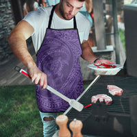 Hawaiian Turtle and Shark Apron Kakau Tribal with Polynesian Pattern Purple Color