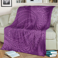 Hawaiian Turtle and Shark Blanket Kakau Tribal with Polynesian Pattern Pink Color
