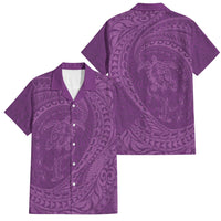 Hawaiian Turtle and Shark Family Matching Mermaid Dress and Hawaiian Shirt Kakau Tribal with Polynesian Pattern Pink Color