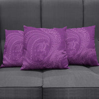 Hawaiian Turtle and Shark Pillow Cover Kakau Tribal with Polynesian Pattern Pink Color