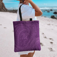 Hawaiian Turtle and Shark Tote Bag Kakau Tribal with Polynesian Pattern Pink Color
